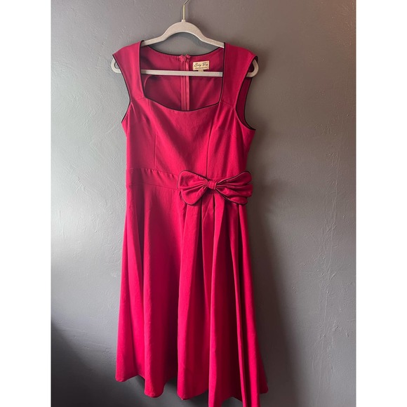 Lindy Bop Red Dress L - Picture 1 of 4